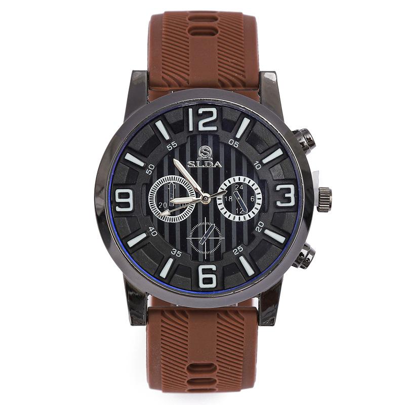 Hochwertige Lässige Herrenuhr, Personalisierte Trend-Quarzuhr, Vielseitige Mode-Herrenuhr mit Silikonarmband