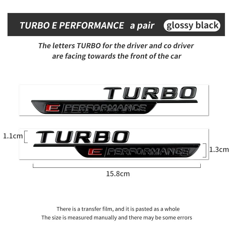 Suitable for Mercedes Benz hybrid AMG side identification letter stickers C63S GT63 S63L GLE53 SL63 3D stereoscopic car stickers TURBO E PENCE a pair