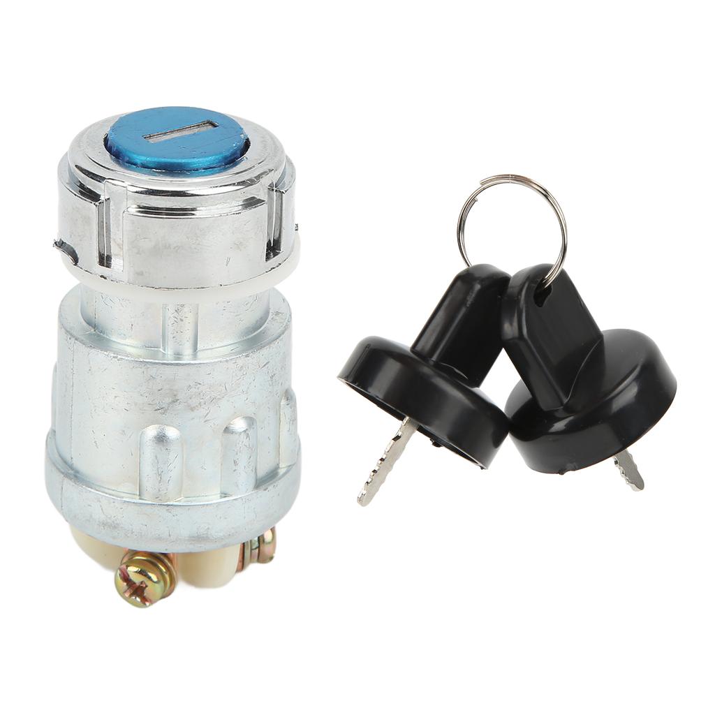 Ignition Starter Switch OFF ON START Position 3 Contact Terminals with 2 Keys for Go Kart Motorcycle