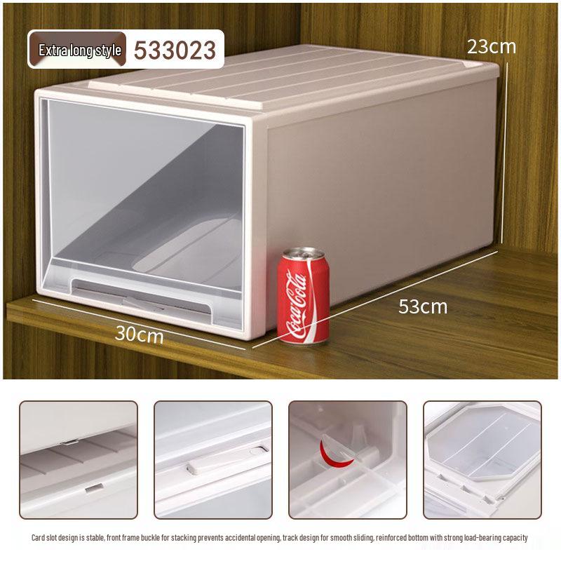 Japanese Thickened Plastic Transparent Shoe and Clothes Organizer Drawer