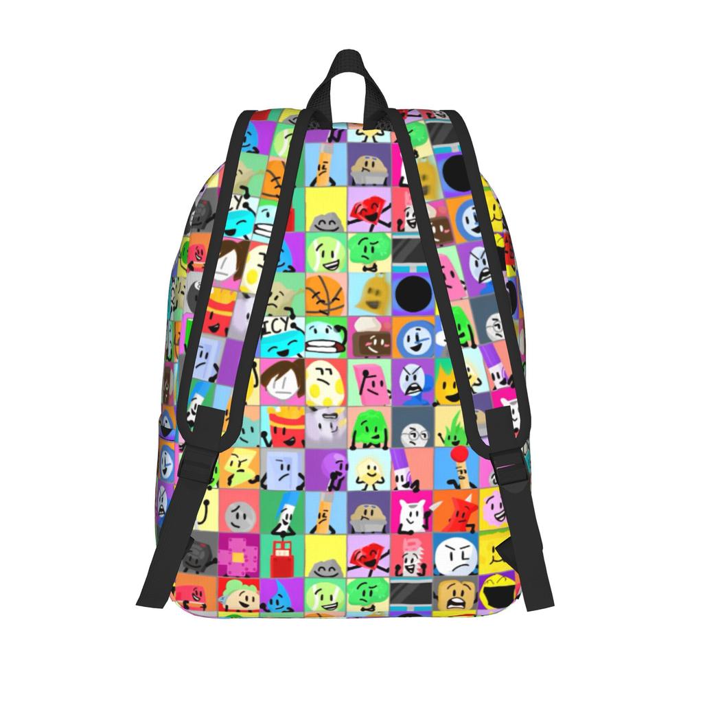 BFDI Cartoon Rucksack für Männer Frauen Mode High School Business Daypack Laptop Computer Leinwandtaschen Langlebig