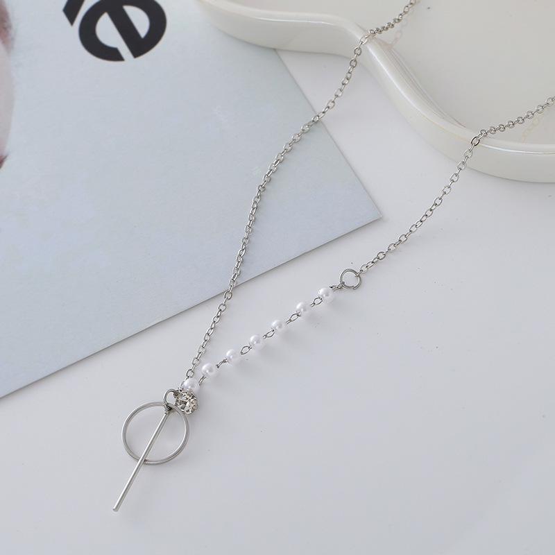 Elegant Luxury Necklace with Imitation Diamond & Pearl - Niche Design for Versatile Style