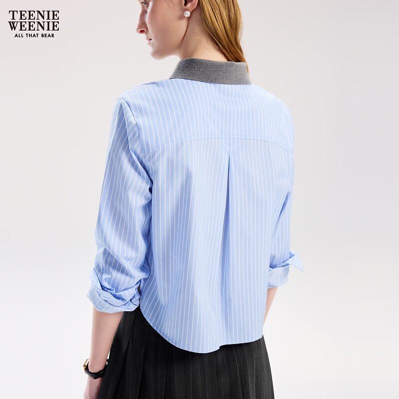 Teenie Weenie Women's Contrast Lapel Shirt