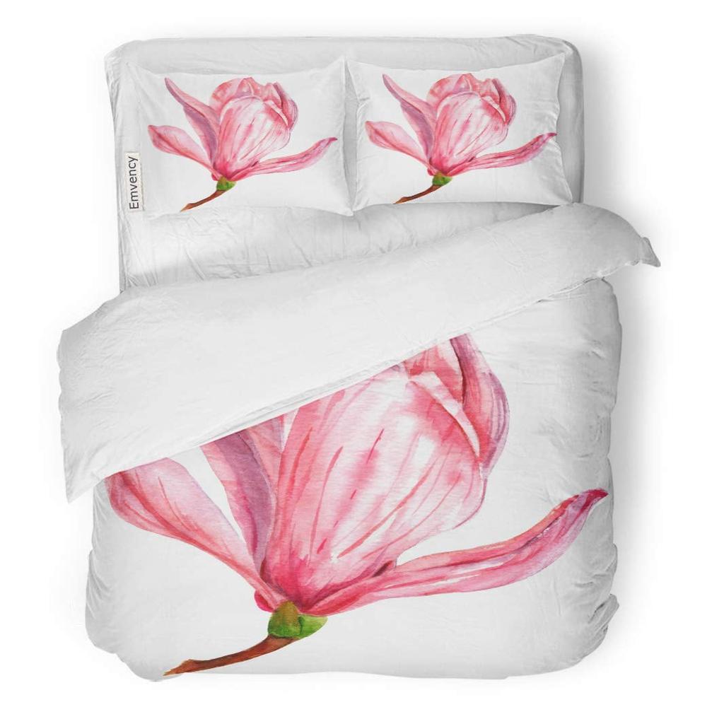Comforter Plant White Magnolia Flower Art Bedding Set Suitable For Children Adult Bedroom Decoration