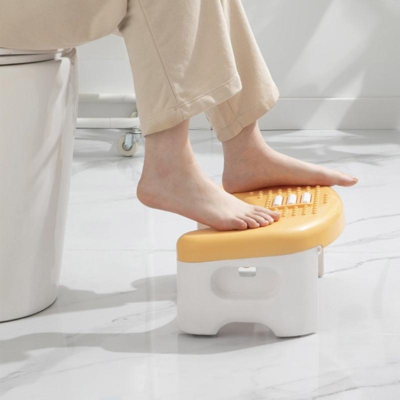 Bathroom Toilet Stools Portable Plastic Step Stools Foot Seat Rest Helper Office Desk Foot Stools Bathroom Accessory