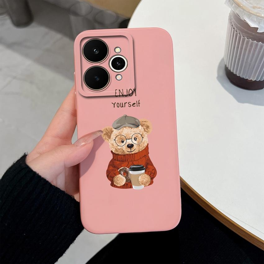 

Розкішний чохол для телефону Realme 15 Note 70 70T 15T 15X C21Y C25Y C71 C73 C33 C35 З милими ведмедиками М який силіконовий модний чохол для бампера Realme Realme 15 Pro 5G