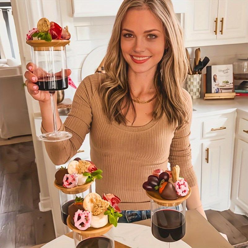 1 ks Ozdoba na sklenici na víno Dekorativní ozdoba na sklenici na víno Podtácky na předkrmy Stolní nádobí Domácí Svatba Party Potřeby