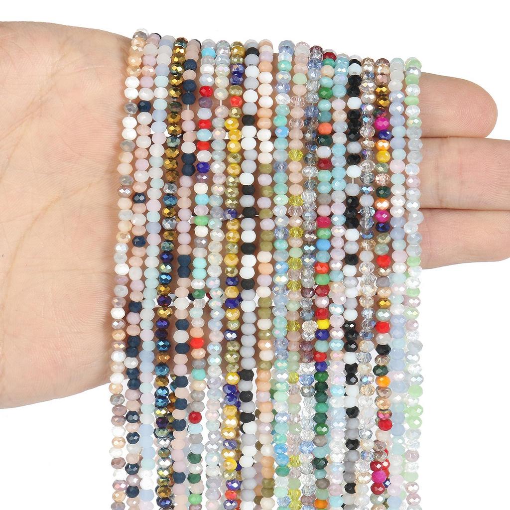 2x3mm Rondell Faceted Crystal Quartz Loose Waist Beads For Jewelry Making DIY Woman Charms Bracelet Necklace Earrings Accessorie