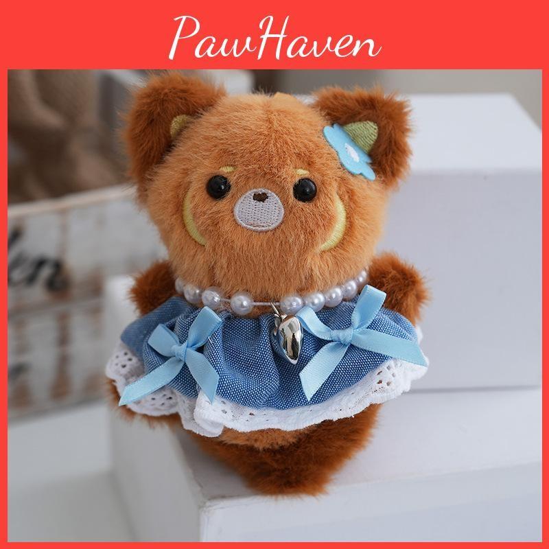 Cute Panda Plush Keychain With Soft Pp Cotton Filling For Bag Accessories Charm