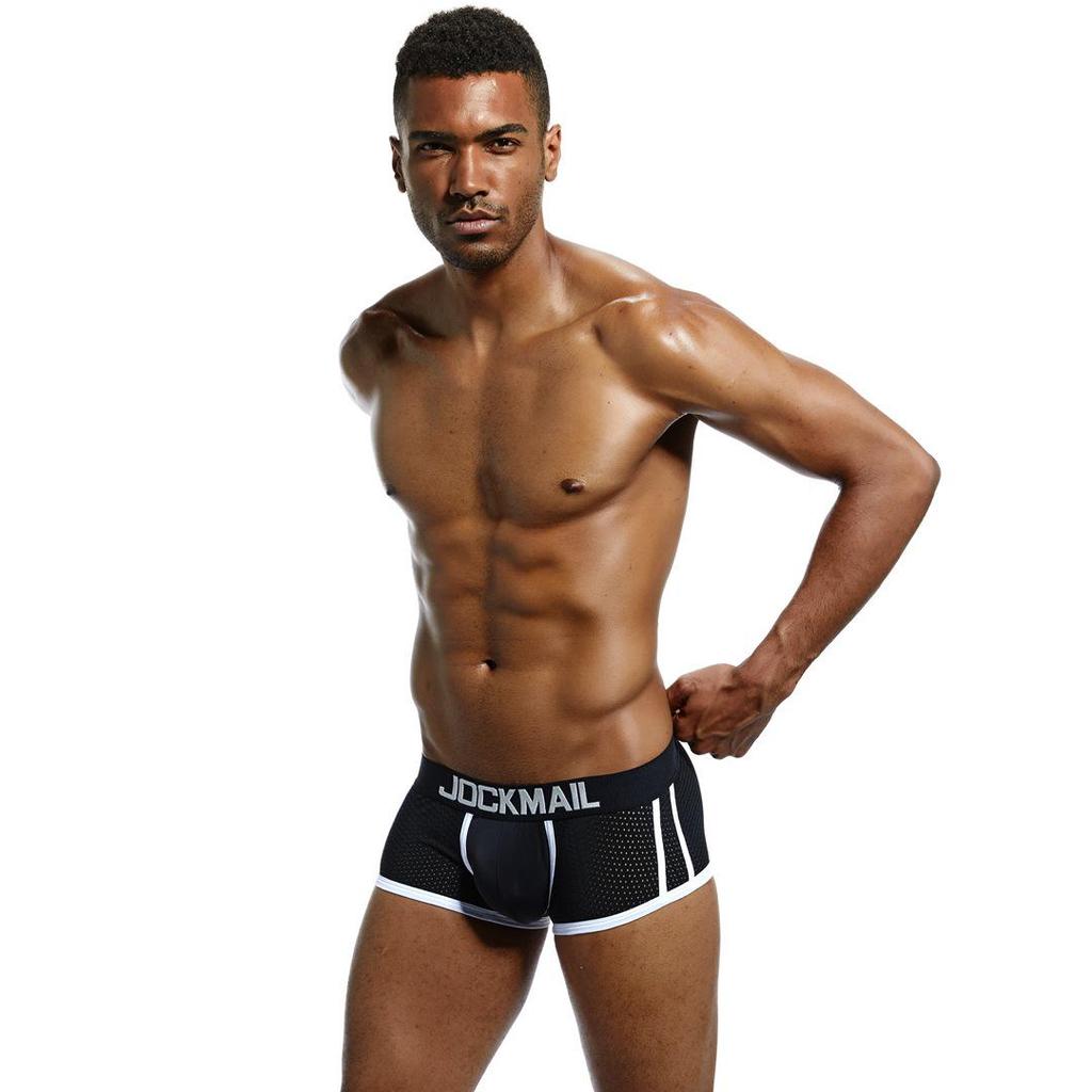 JOCKMAIL Men's Breathable Mesh Boxer Briefs - Erotic Underwear