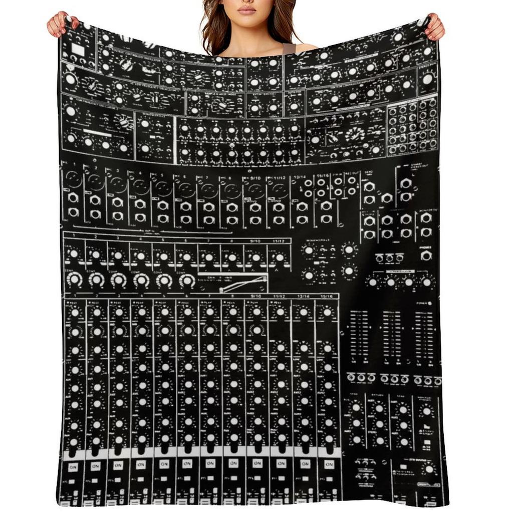 Music Producer Audio Engineer Recording Studio DJ Sound Guy Throw Blanket Softest Hairys Single christmas gifts Blankets