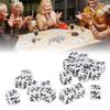 20pcs Dice Set Puzzle Fun 6 Sided Number Acrylic Dice for Gaming Preschool Education