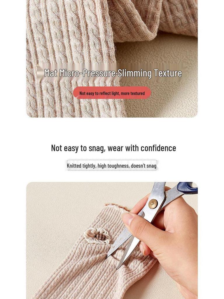 Girls' Fleece Lined Cable Knit Button Flower Tights - Nine-Point Length for Spring, Autumn, and Winter Wear