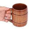 300ml Wooden Cup with Handle Anti Scalding Coffee Cup Harmless Water Beer Mug for Office Home