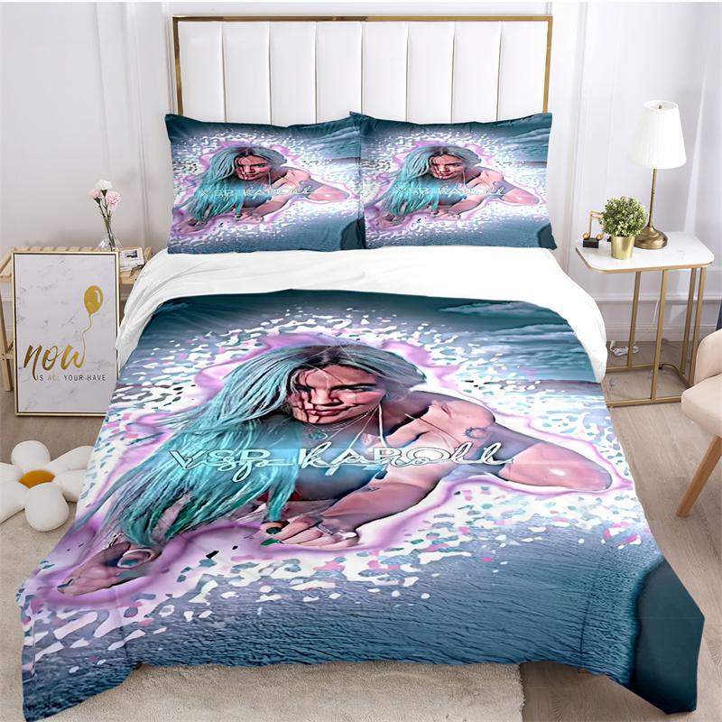 Sexy Karol G Singer All Season Duvet Cover Comforter Bedding set Soft Quilt Cover and Pillowcases Teens Single/Double/Queen/King