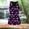 Stampa Peonia Arancione 3D Magliette Sportive Estive Stampate da Donna per Allenamento Yoga Palestra Taglie Forti Canotte