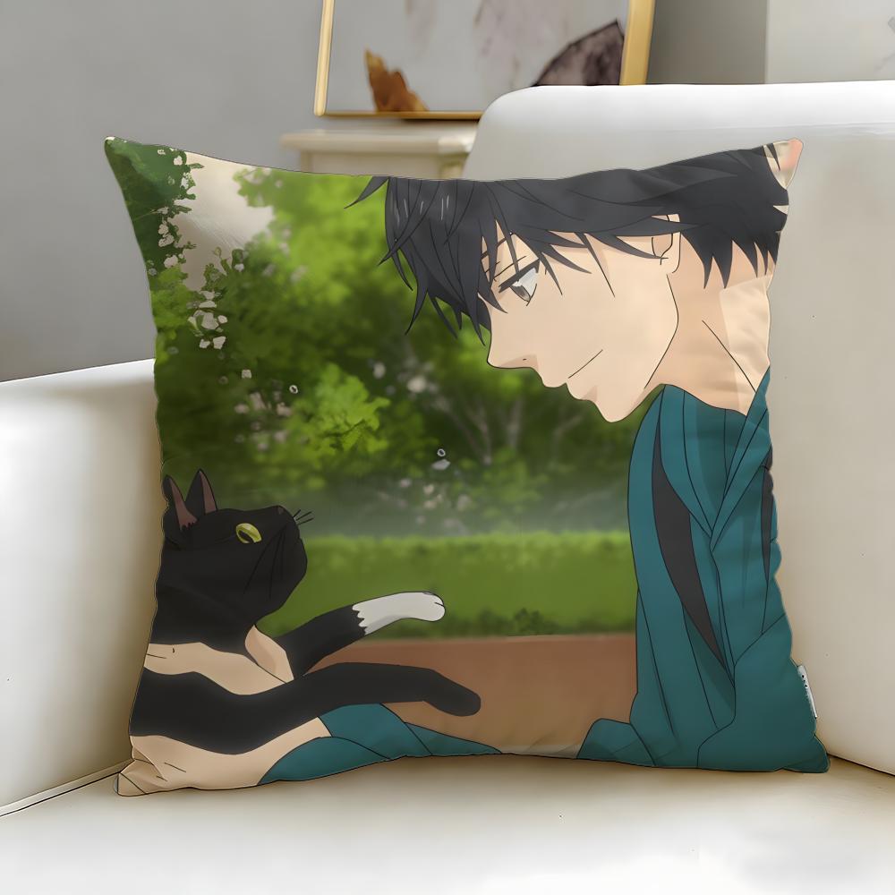 classic manga Ao Haru Ride Cushion Cover Soft & Easy-Wash Pillow Case – Versatile for Couch, Bed, Travel and Office
