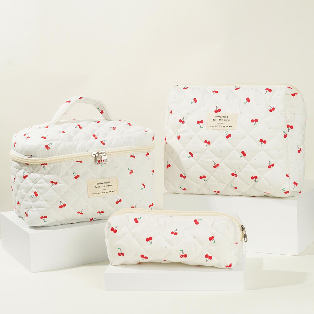 

Женская стеганая косметичка, сумка-органайзер для косметики, большая вместимость, эстетичная косметичка, косметичка-клатч, дорожная сумка для улицы