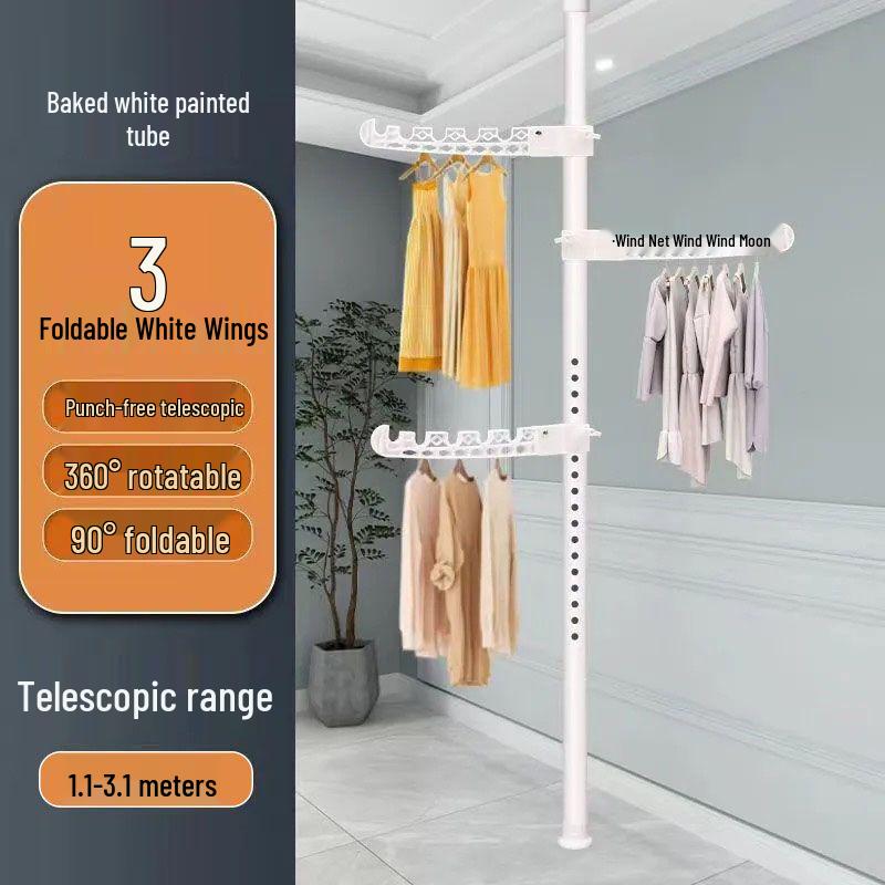 Freestanding Heavy-Duty Clothes Rack for Balcony, Bathroom, or Bedroom (No Drilling Required)