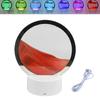 USB LED RGB Sandscape Lamp Moving Sand Art Nattljus med 7 färger Timglasljus 3D Moving Sand Art Bordslampa Julklapp