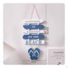 Nautical Welcome Sign Mediterranean Door Hanger Coastal Wall Decor for Restaurant, Cafe, Washroom
