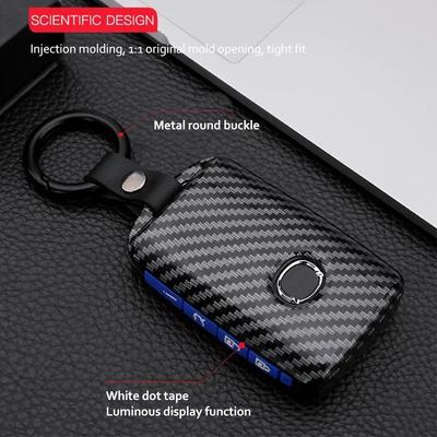 Custodia Cover Guscio in Fibra di Carbonio per Chiave Auto Remota Per Mazda 3 Alexa CX-30 CX30 CX5 CX-5 CX8 CX9 CX4 20192020 Protezione Supporto Keyless