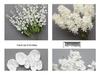 Weiße Blumendekoration für Hochzeiten Künstliche Straußornamente und Bogen-Requisiten