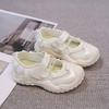 Summer Toddler Girls Breathable Mesh Sneakers Lace Decor Anti-Collision Non-Slip Sole for Daily School Outdoor WeaI