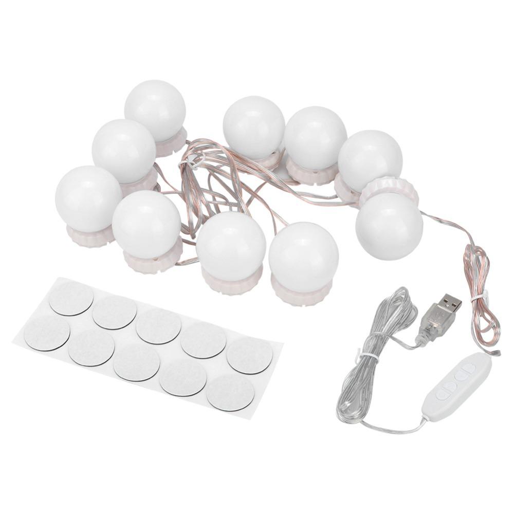 Plastic Makeup Mirror Light White LED Mirror Light Bulbs Beauty Mirror Light Kit  Dressing Room