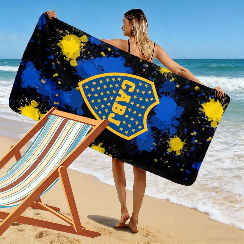 Boca Juniors Print Strandtuch, Großes Weiches Schnelltrocknendes Handtuch für Strand Camping Schwimmen