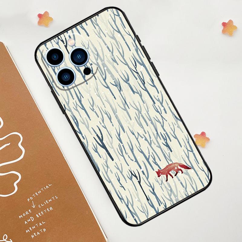 

Winter Fox Foxes Phone Case For iPhone 17 Pro Max 11 14 15 16 Pro Max 12 13 mini 16 Plus 16e 17 Air Funda iPhone 16
