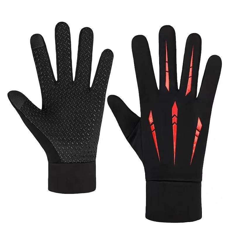 Gants d'hiver en cuir à écran tactile pour homme - Coupe-vent, imperméables et doublés de velours pour la chaleur.