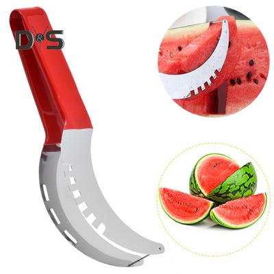 Karpuz Dilimleyici Gıda Sınıfı 304 Paslanmaz Çelik kaymaz Plastik Saplı Güvenli Hızlı Kesim Meyve Kavun Kesici Dilimleme Kesme Aleti Mutfak Aletleri