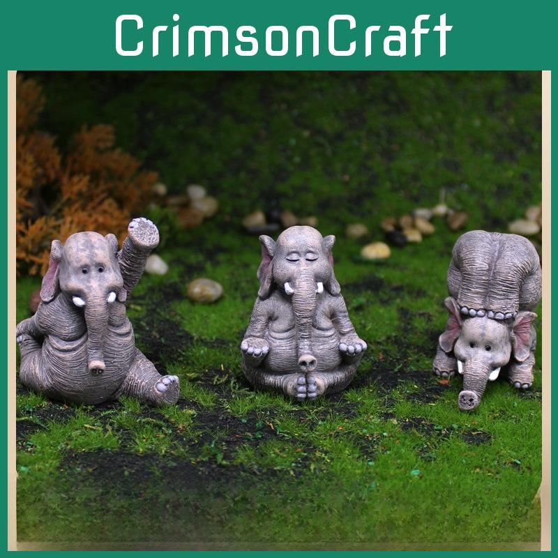 Elephant Model Simulated Tabletop Figurine Micro Landscape Decoration Garden
