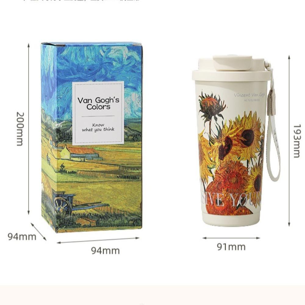 Stainless Steel Water Bottle Orchid Coffee Mug Portable Insulated Cup  Home Office