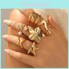 Starfish Jewelry Collection With Floral Pattern Highend Alloy Rings For Women