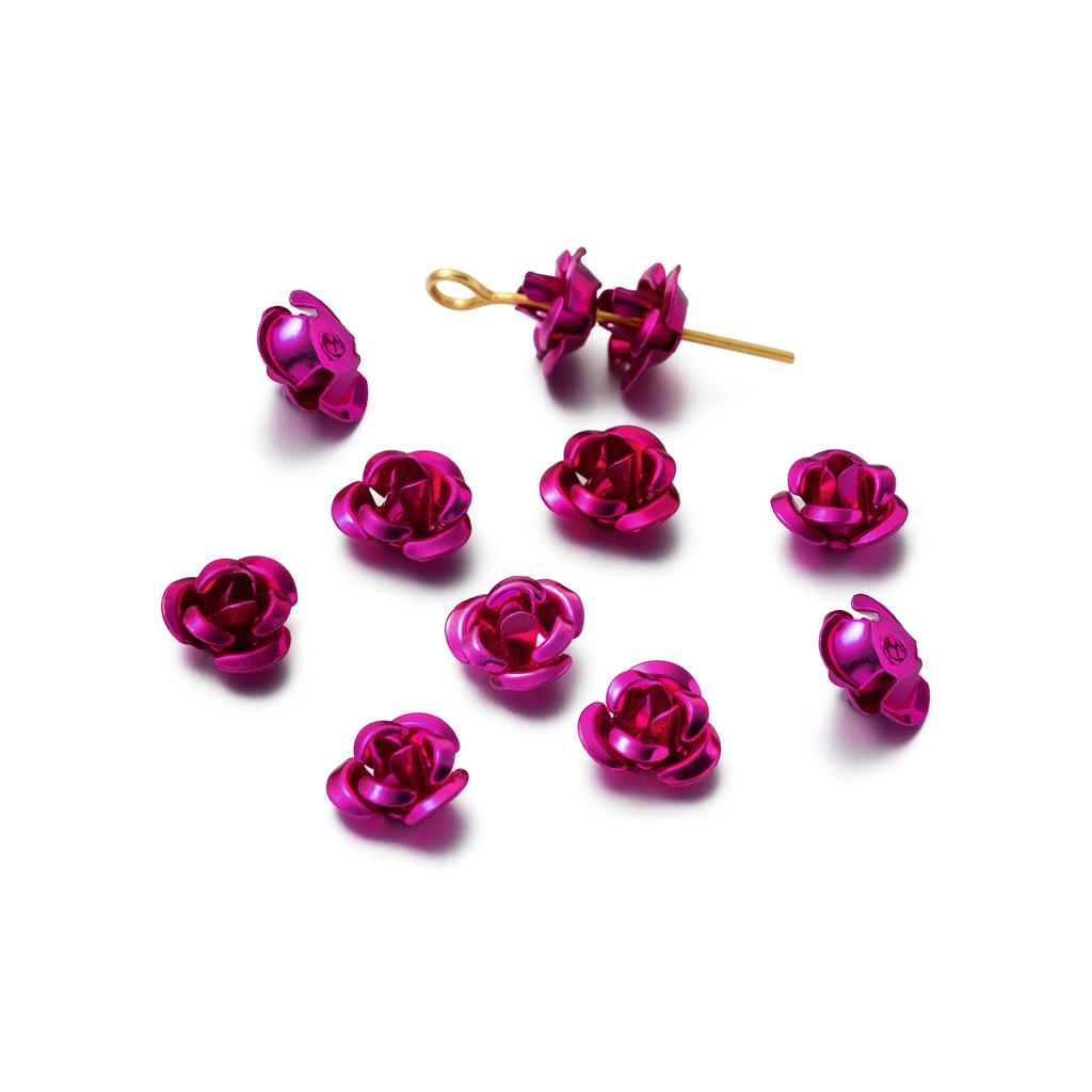 30/50pcs 7/9/11 mm Aluminum Flower Spacer Beads Colorful Loose Bead for Bracelet Earrings Jewelry Making Accessories