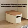 Platzsparende stapelbare Creme-Organizer-Box mit Schutzdeckel, Aufbewahrungslösung für den Kleiderschrank zu Hause, Aufbewahrungsbehälter