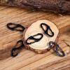 5PCS Alloy Metal Electroplate Camping Carabiner Keychain Quick Release Clip Key  (black)