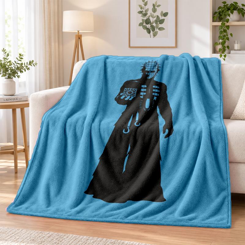 Hellraiser Pinhead Flannel Throw Blanket Soft Warm Cozy For Sofa Bed Indoor Home Bedroom Use