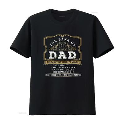 Best Funny Fathers Day 2024 The Bank Of Dad T Shirt Vintage Washed Fashion Stylish Comfortable Slightly Versatile Casual Homme