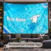Cinnamoroll Personalized Tapestry Support Custom Name, Wall Art Home Decoration