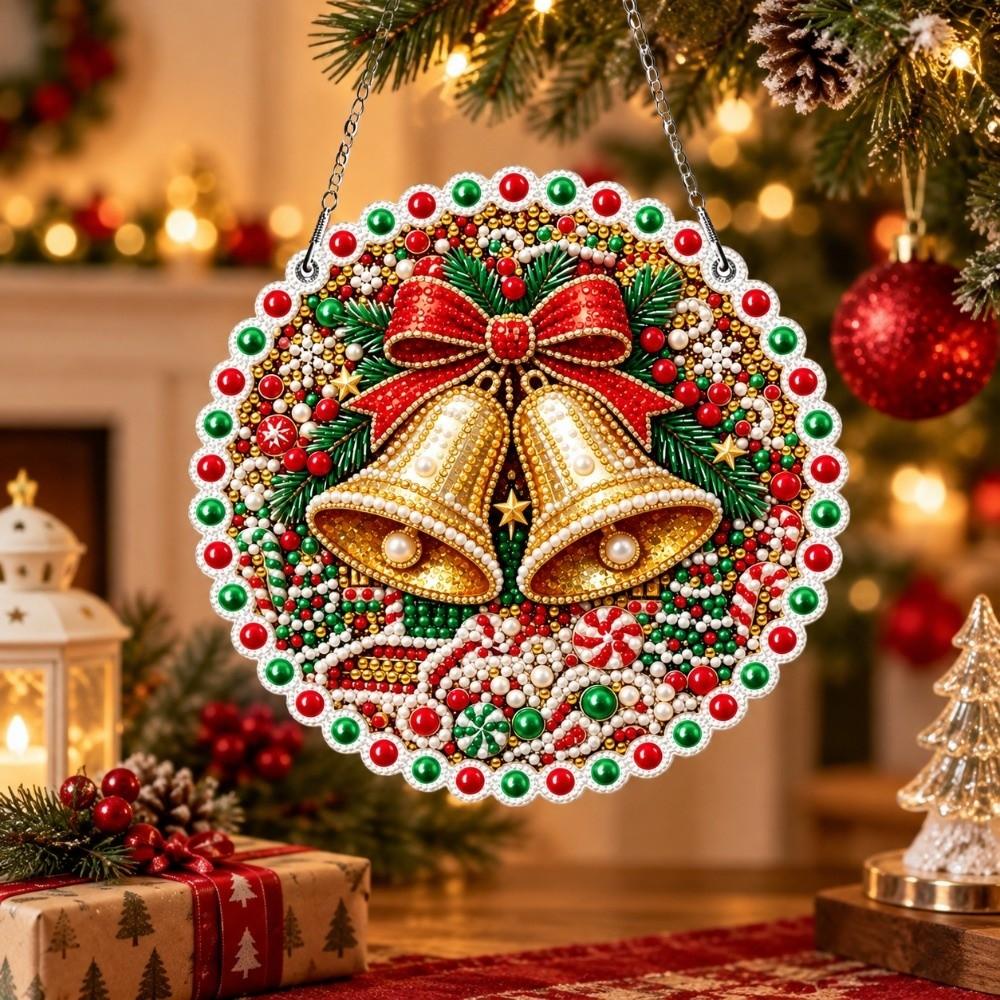 5D Christmas Diamond Painting Set DIY Craft Xmas Acrylic Pendant  Home Decoration