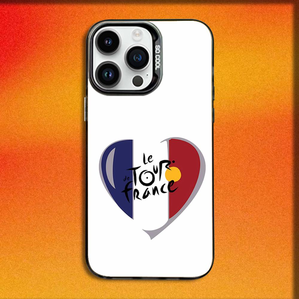 Bike Tour de France Phone Case For iPhone 16,15,14,13,12,11,Mini,Pro,E,MAX Black Candy Matte Shockproof Cover