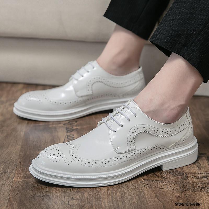 

Британские винтажные мужские туфли броги оксфорды из лакированной кожи для платья, вечера, свадьбы, обувь Sapato Social Masculino 38