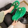 Fashion Women's Slippers 2025 Summer New Fashion Bow-knot Non Slip Soft Sole Flip Flops Lightweight Comfortable Slip on Flat Sandals