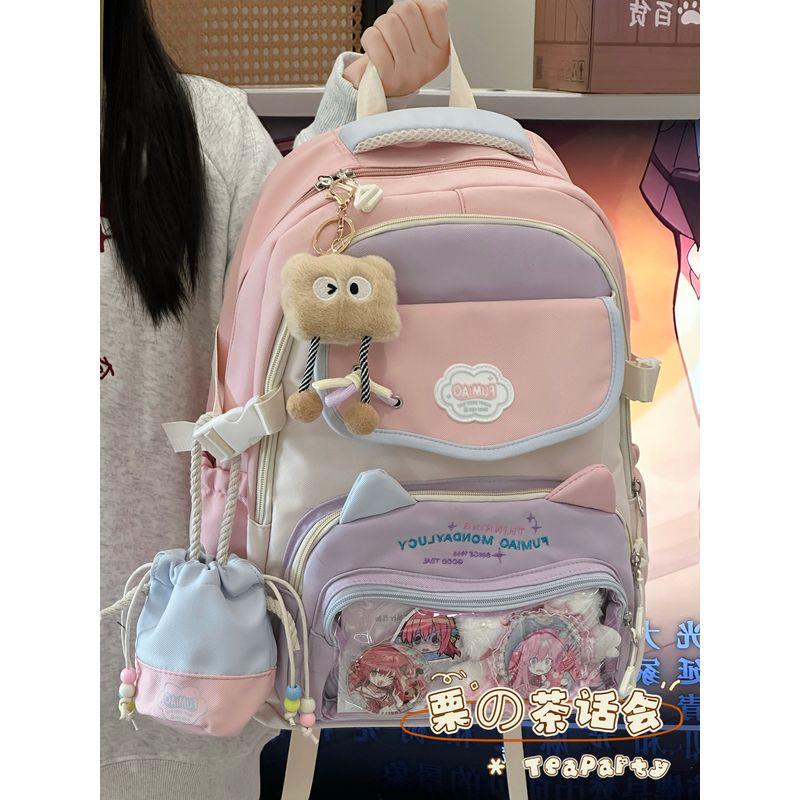 Backpack Cartoon Backpack 2025 New Arrival Primary School Student Schoolbag Female Cute Junior High School Girl High School Student Party Backpack