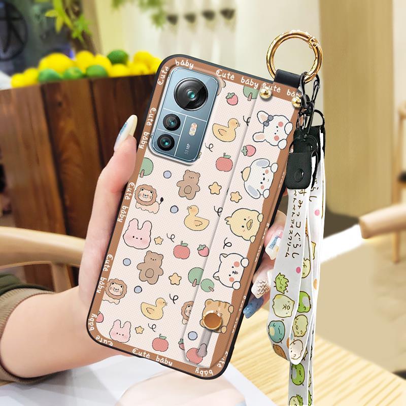 Wrist Strap Kickstand Phone Case For Blackview A85 Cartoon Soft case Dirt-resistant Durable Wristband Cute Anti-knock