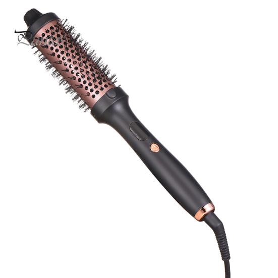 Wired Curling Brush 38MM LED Display Thermal Brush Fast Heating Negative Ion Round Brush Electric Hair Straightening Curling Wand Tools