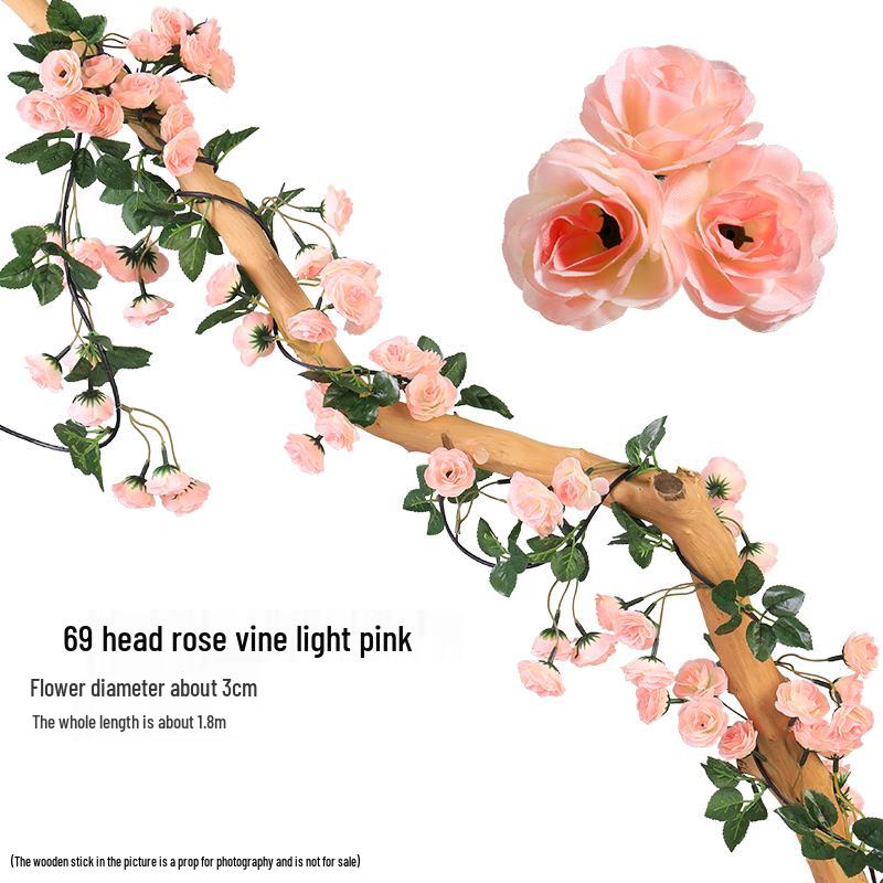 Rattan Vine Decorative Fake Leaves for Ceiling and Pipe Covering